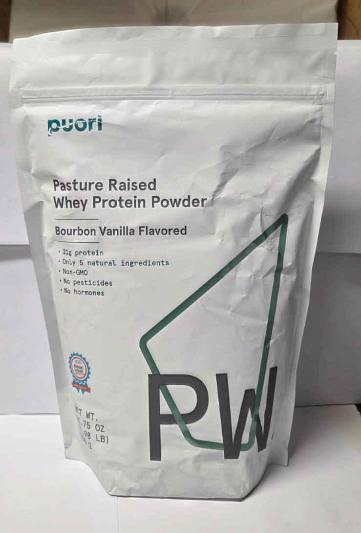 Puori Whey Protein Powder – Bourbon Vanilla, Grass-Fed & Non-GMO – EXP – 07/2027