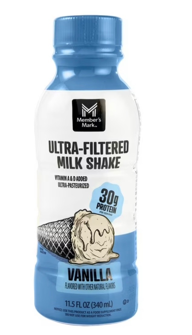 Member’s Mark Ultra-Filtered Milk Shake,Vanilla, 11.5 fl. oz.,12 pk. 30g Protein