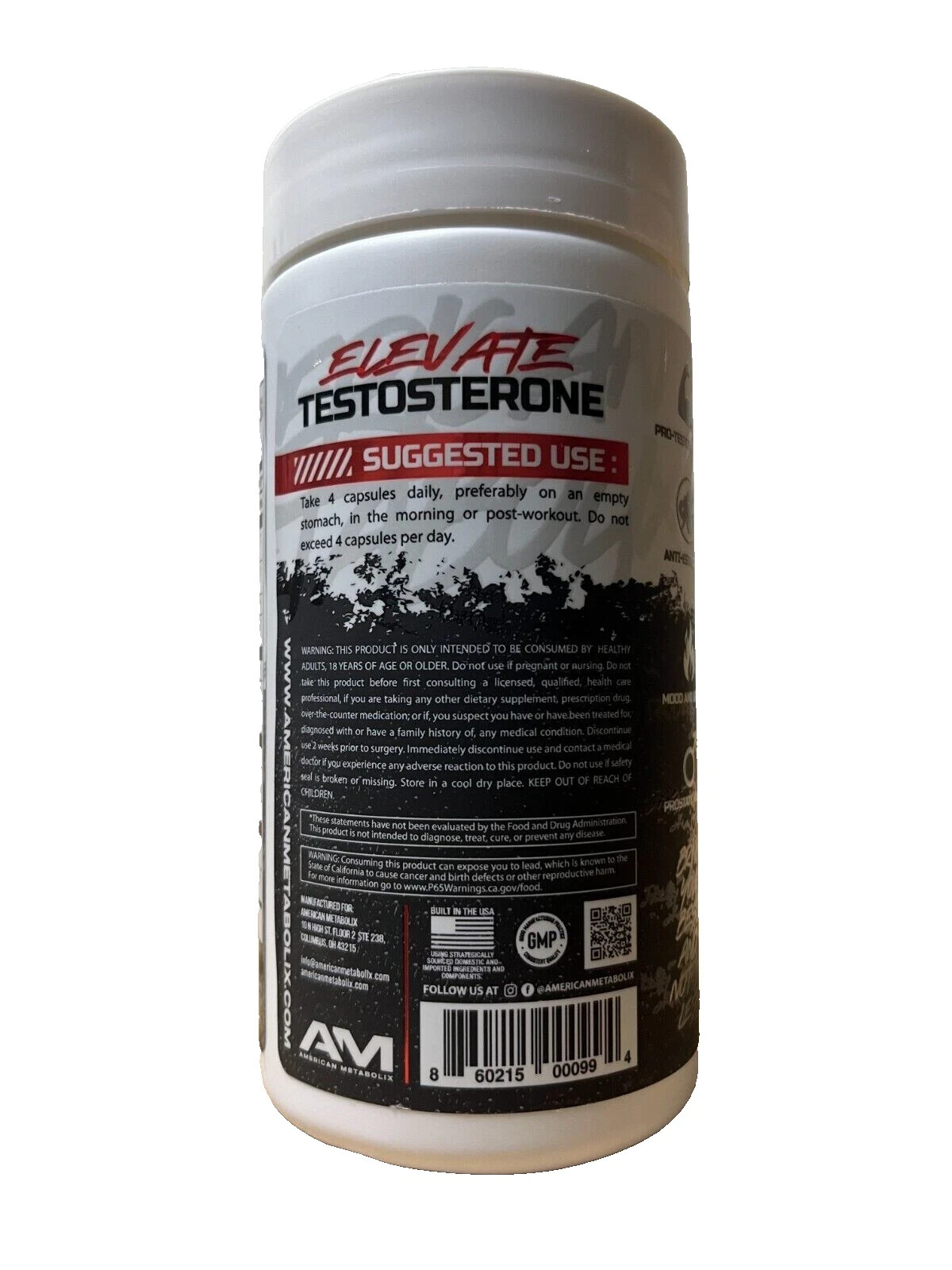American Metabolix MuscleTest Muscle Test Testosterone Booster 120 Capsules New
