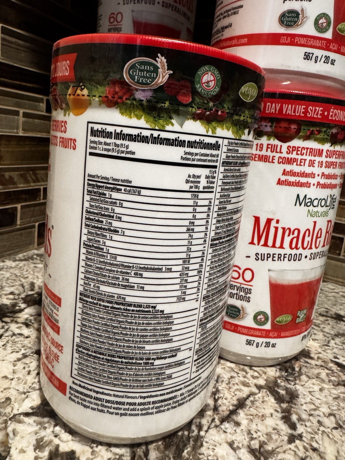 Miracle Reds 20oz 60 Servings Exp Jan 2024 x 2 Items (120 Servings Total)