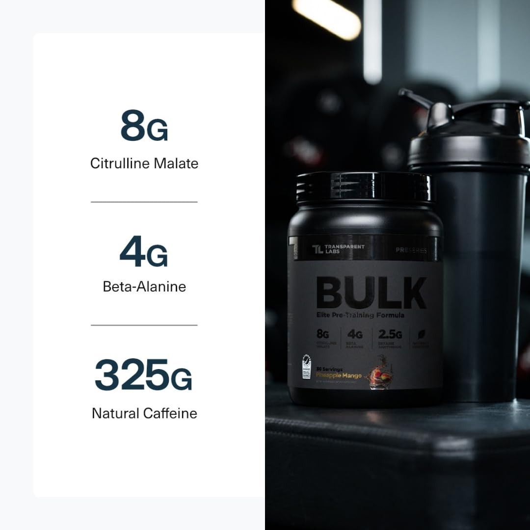 Sugar-Free Pre Workout for Men & Women – Beta Alanine, Citrulline, Caffeine – 30
