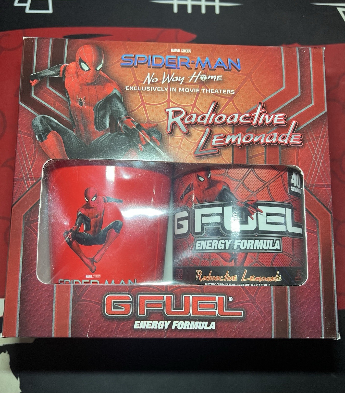 Gfuel Spiderman No Way Home collectors box (shaker, EMPTY TUB)