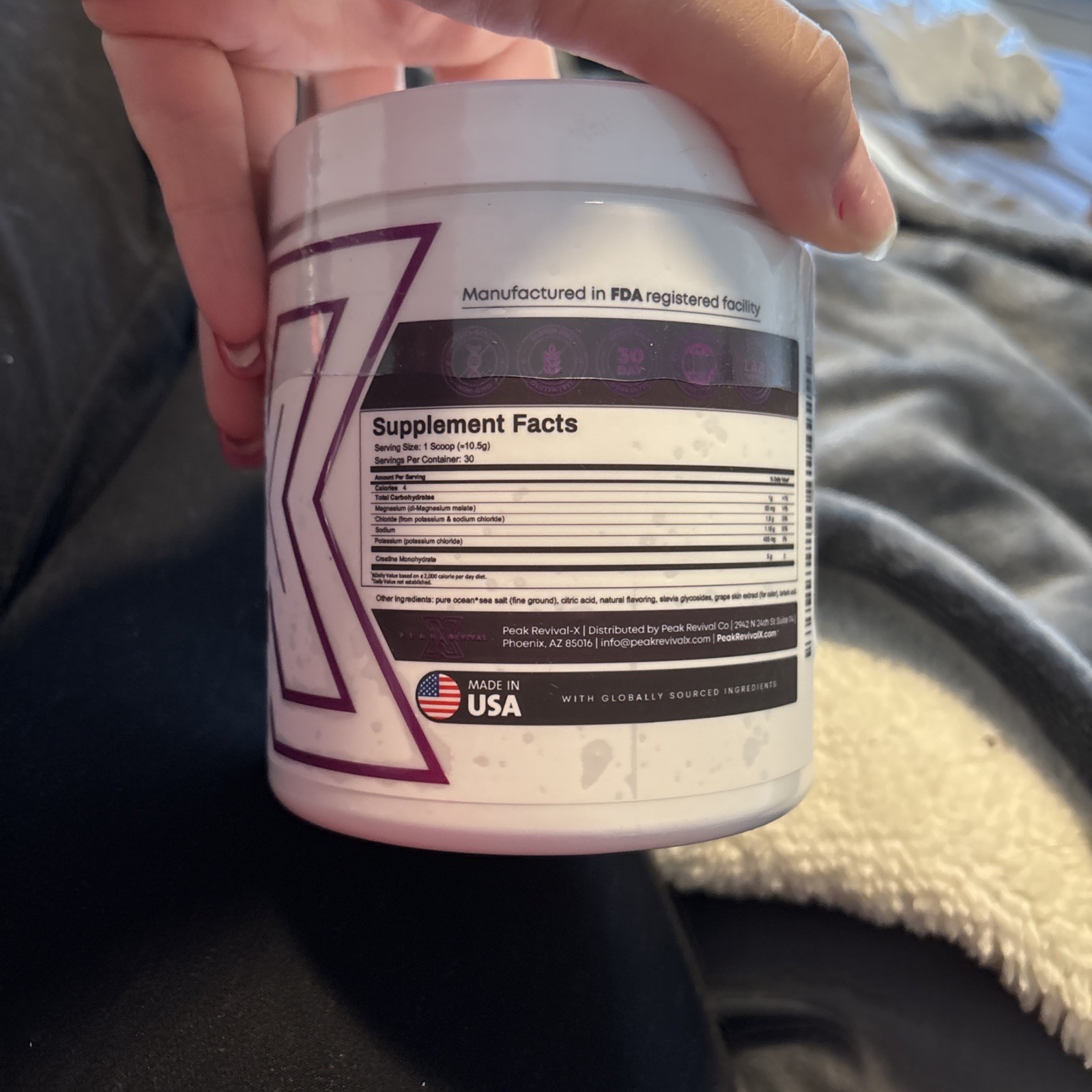 Peak Revival-X Creatine Monohydrate Electrolytes Powder grape 315g