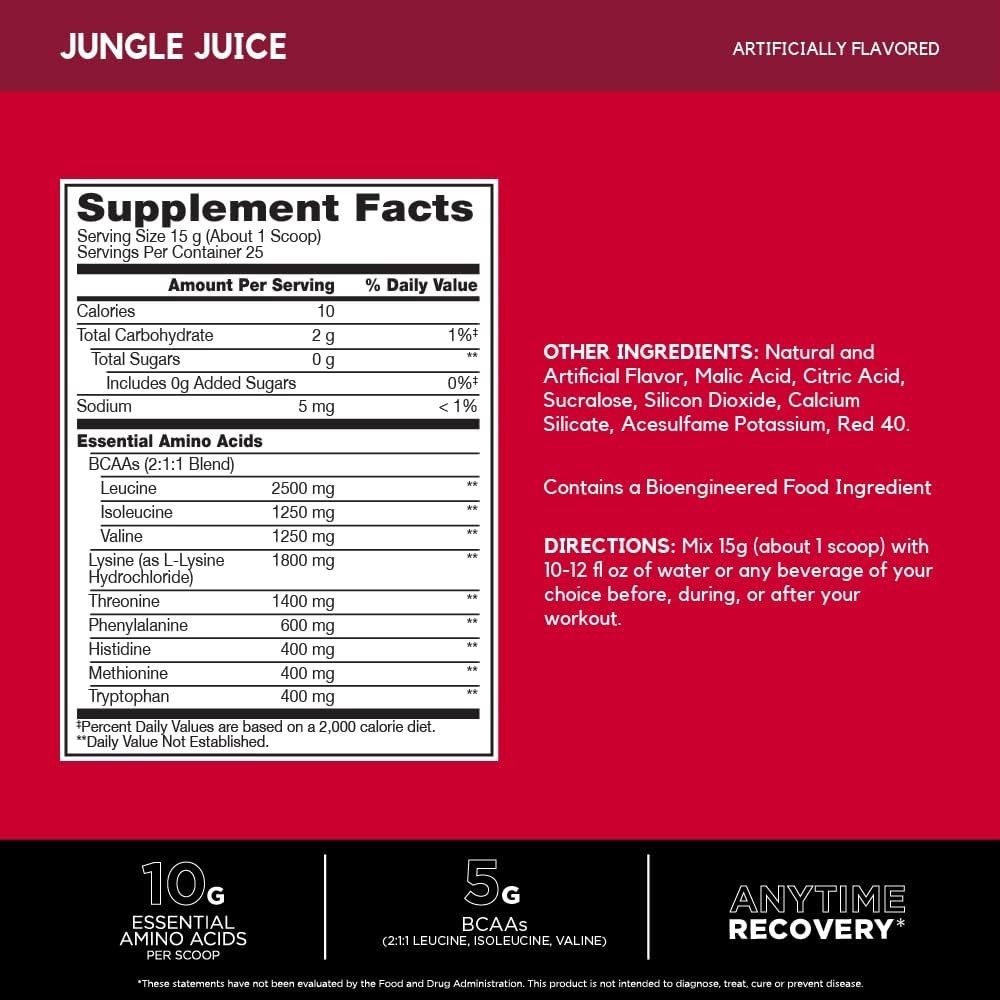 BSN Amino X BCAA Formula – Muscle Support & Recovery – Jungle Juice – CLUMPY