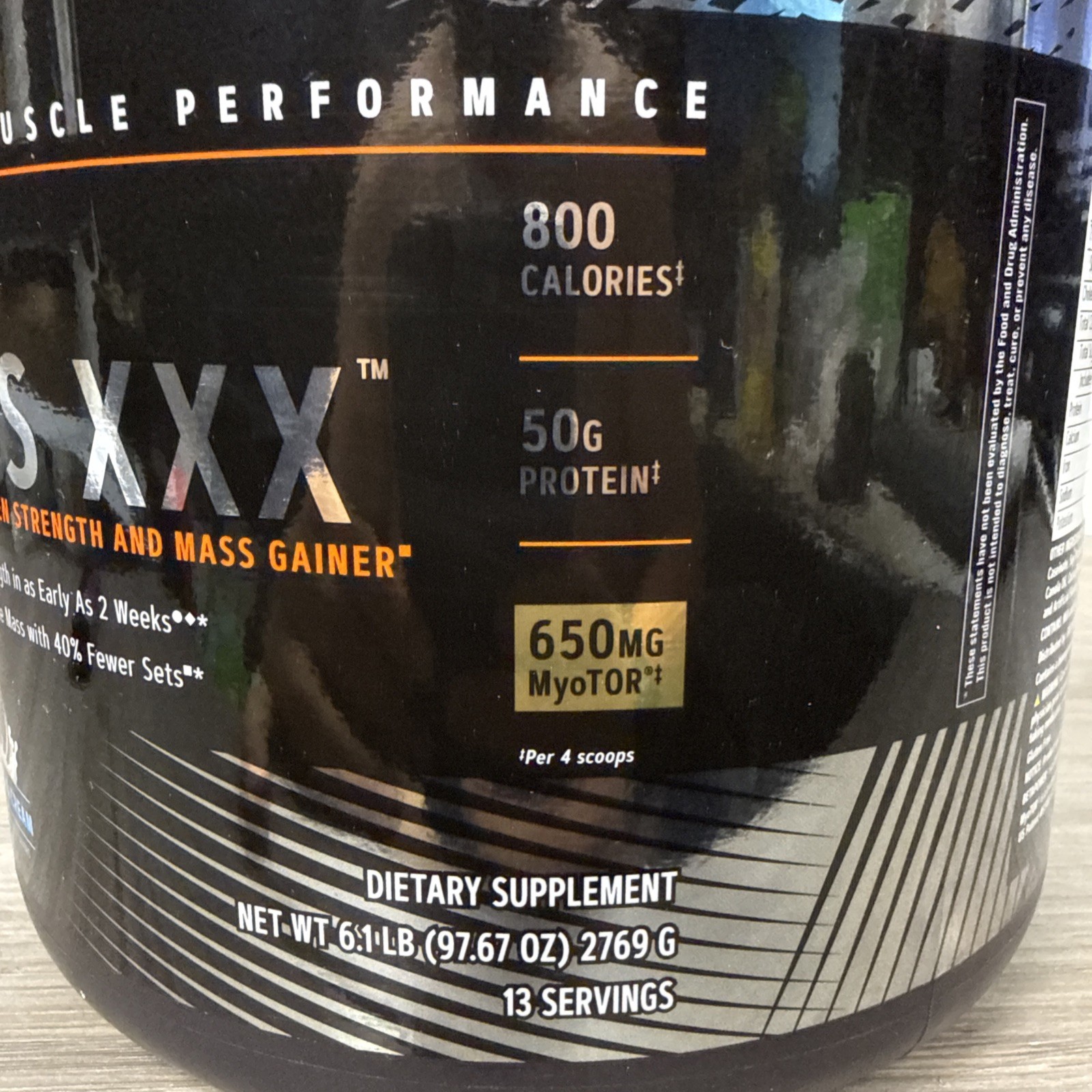 GNC Amp MASS XXX Anabolic Mass Gainer 6.1 lb Cookies & Cream, exp 08/2027