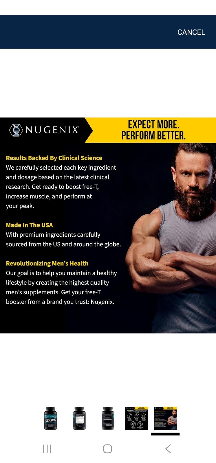 Nugenix® Ultimate Advanced Total Testosterone Booster. 120 Ct-EXP 07/26 (SEALED)