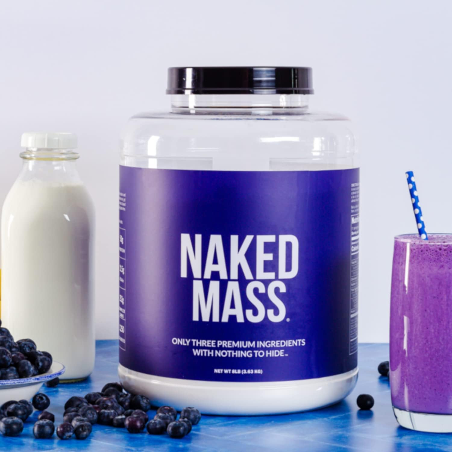 Vanilla Mass – All Natural Vanilla Weight Gainer Protein Powder – 8Lb Bulk, GMO