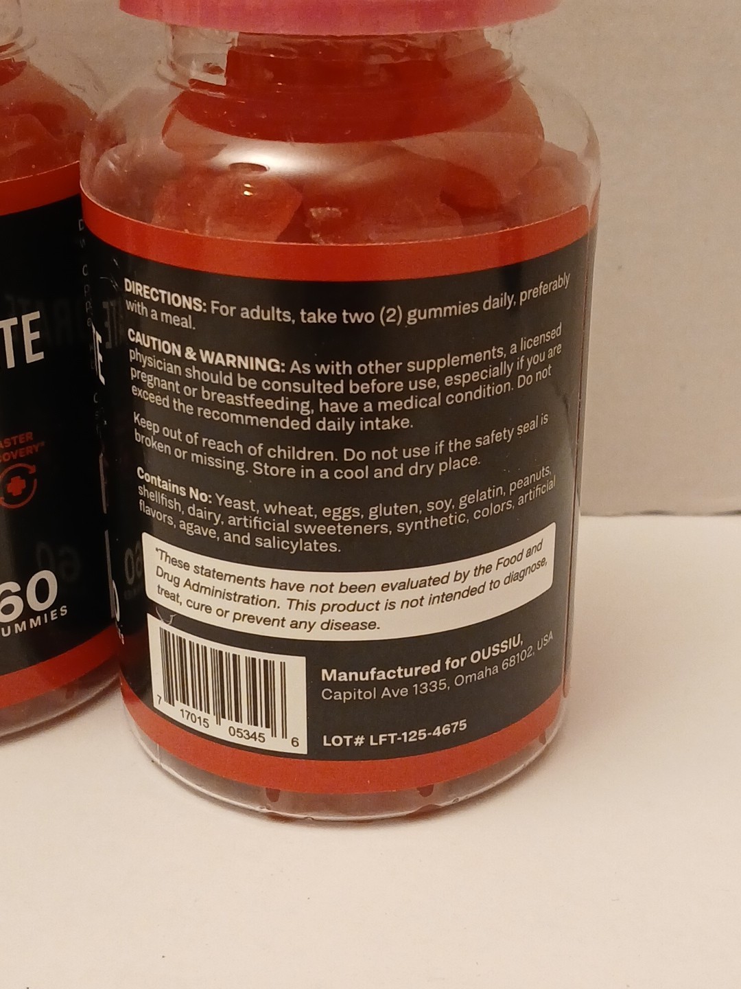 TWO Creatine Monohydrate 60 Gummies Each Strength & Muscle Growth Workout Energy