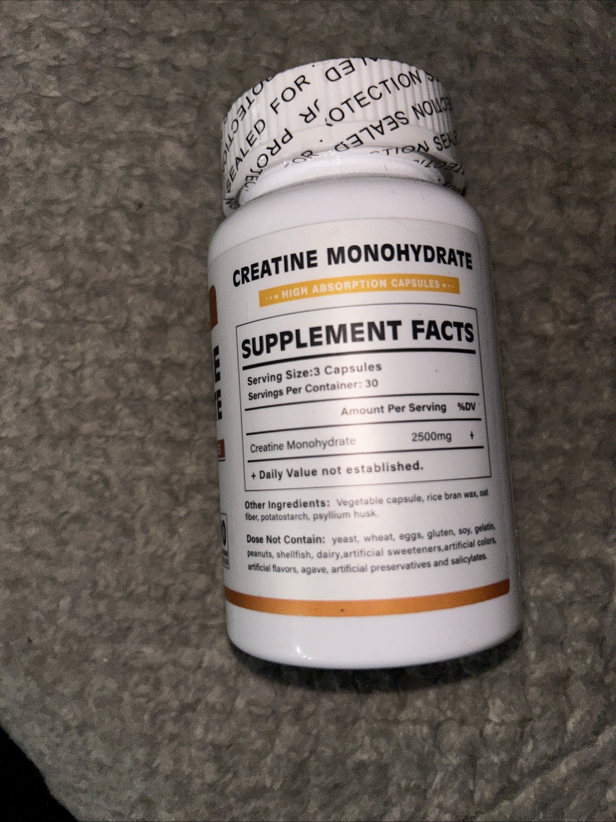 ElevateLife Creatine Monohydrate 2500mg, 90 Capsules -Expires 06/2026