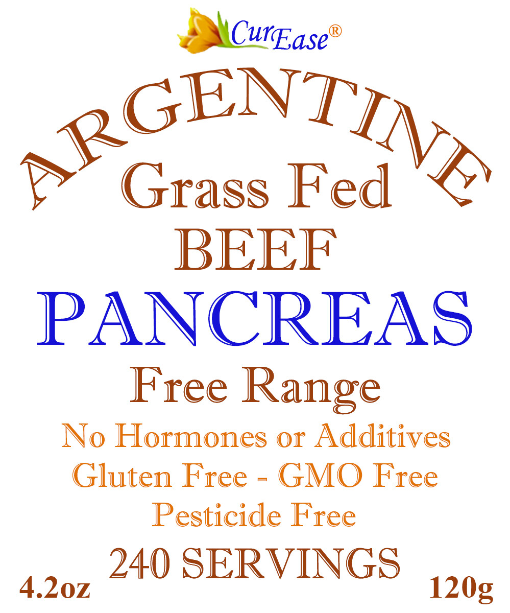 ORGANIC Argentine Desiccated BEEF PANCREAS Powder UNDEFATTED 240 Servings 4.2 oz