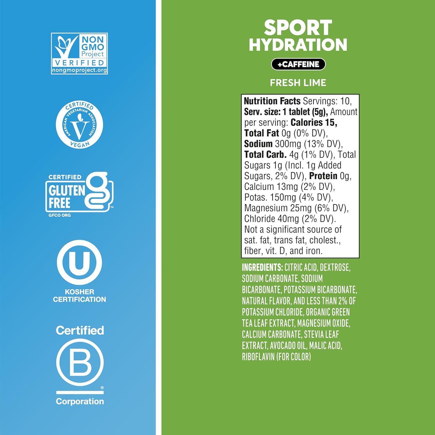 Nuun, Electrolyte Drink Tabs Energy Fresh Lime, 8 Count, 1.9 Ounce