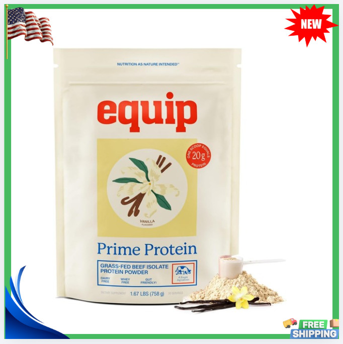 New Grass Fed Beef Protein Powder Vanilla 30 Servings Keto Gluten Free
