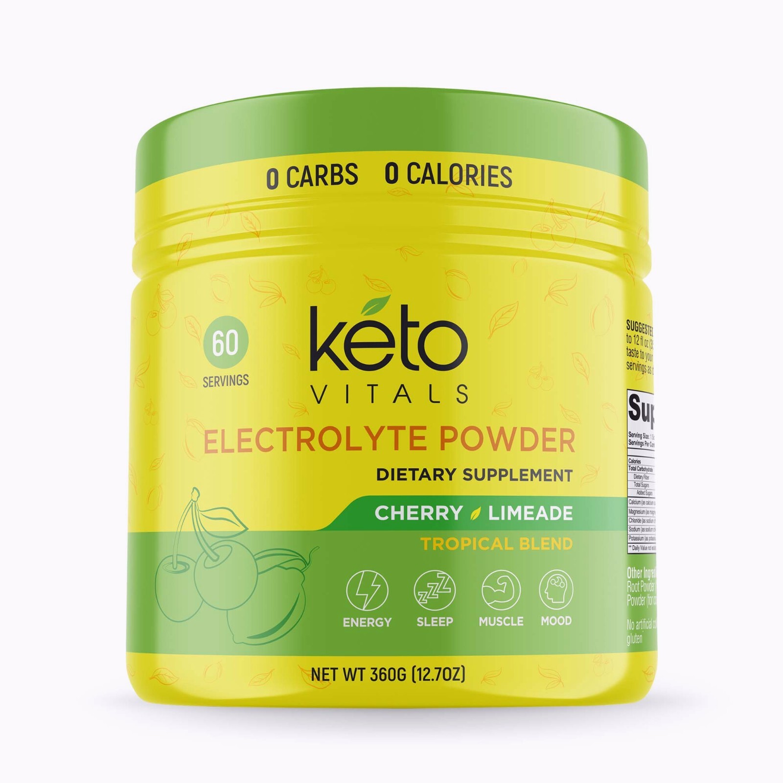 Keto Vitals Electrolyte Powder Cherry Limeade Energy Drink