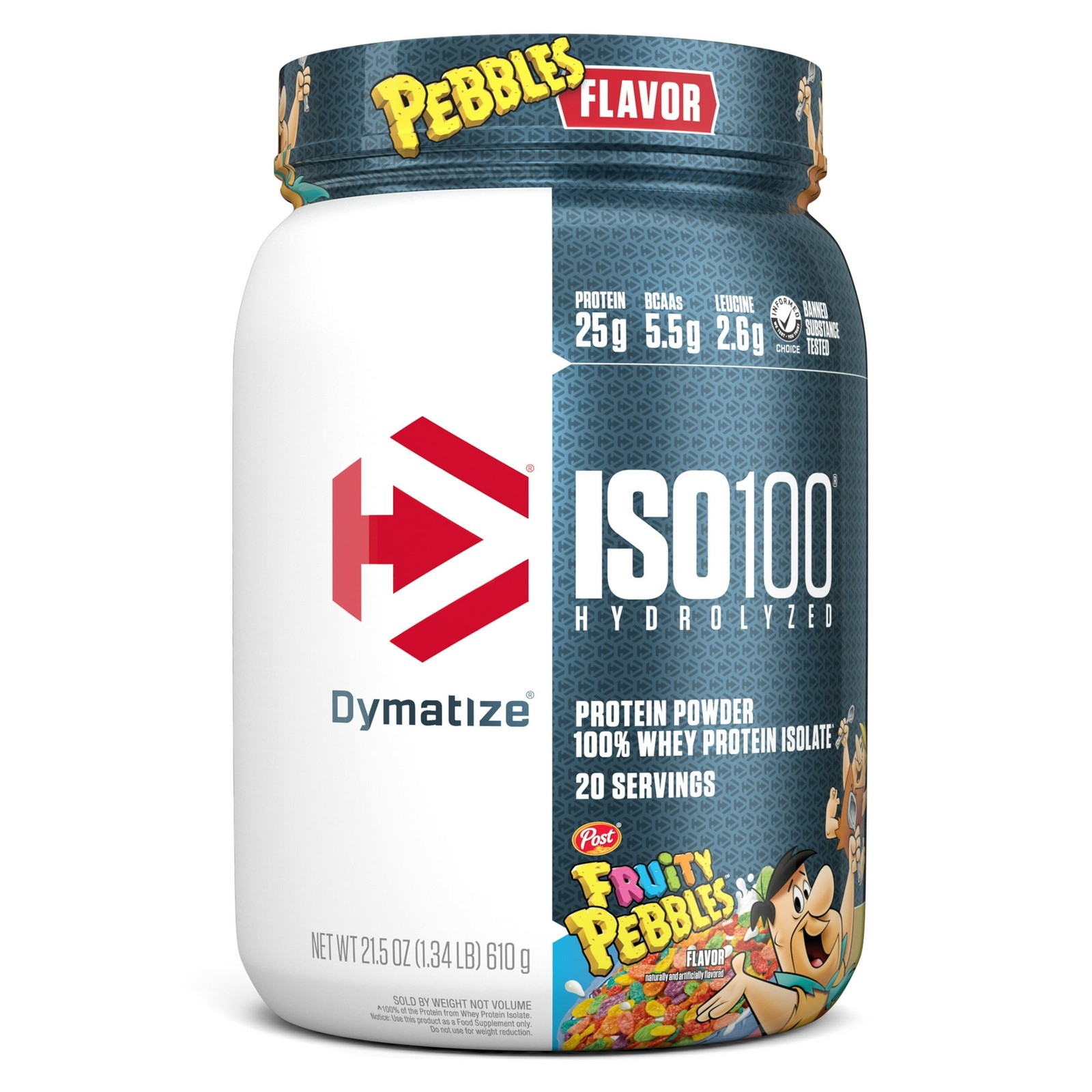 Dymatize ISO100 Hydrolyzed Whey Isolate Fruity Pebbles 20 Servings
