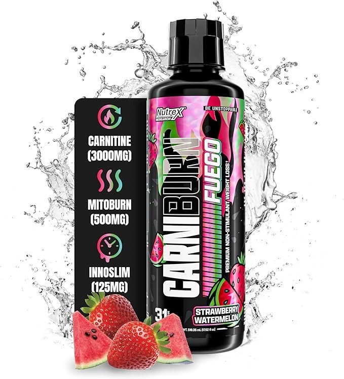 Nutrex Carniburn Liquid L-Carnitine 3000mg Metabolism Support 17.52 fl oz