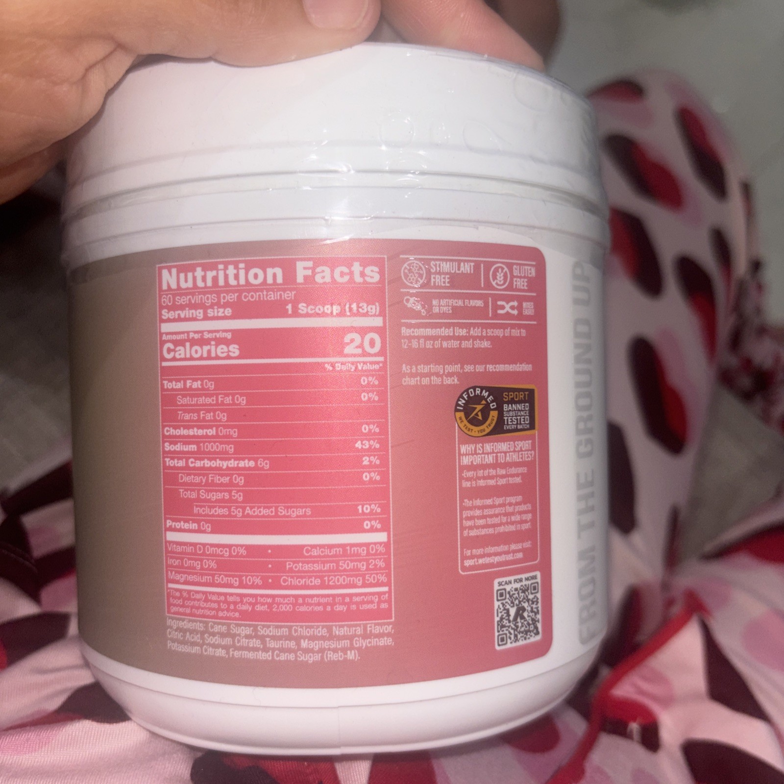 RAW Endurance Replenish Electrolyte Recovery Watermelon Mojito 60 Servings