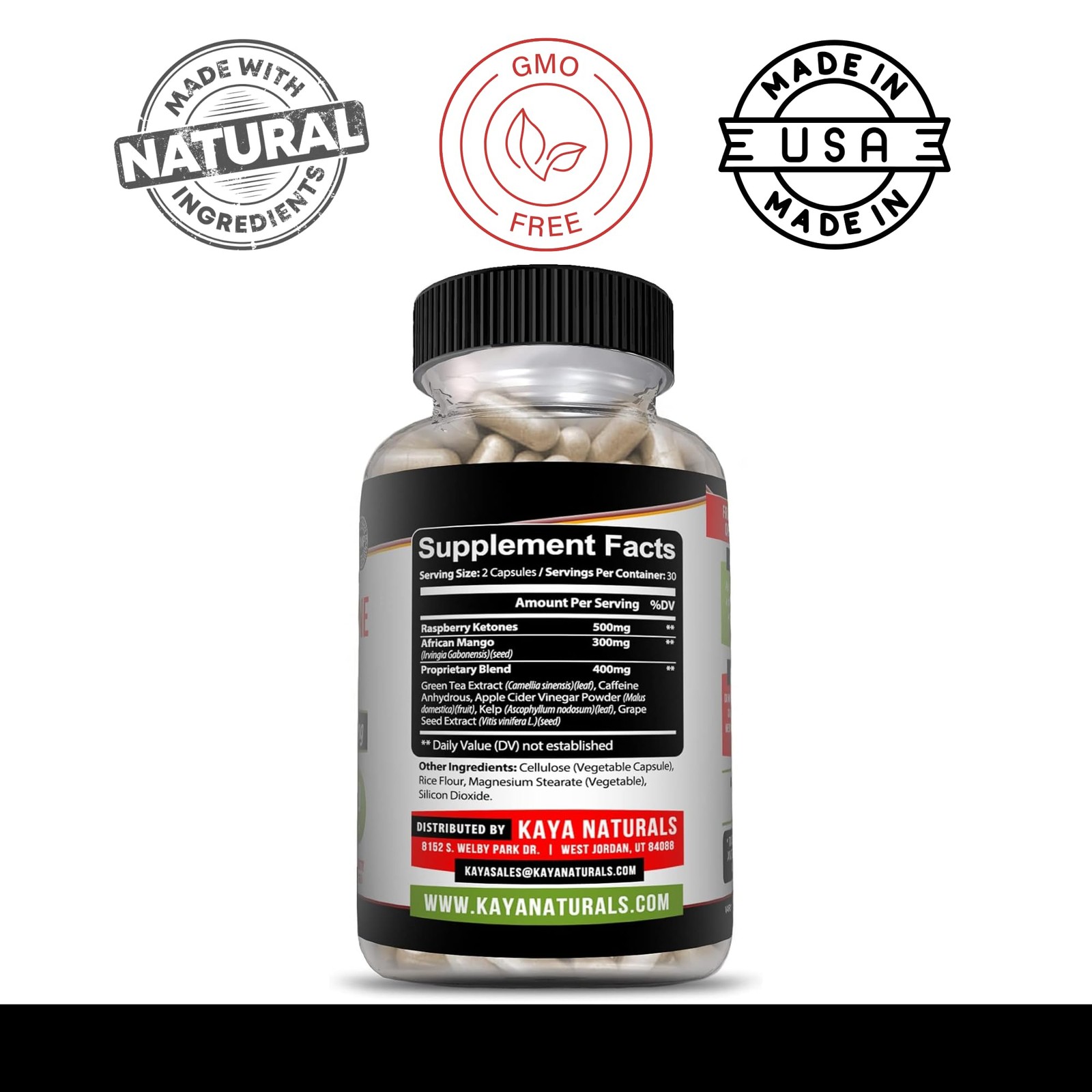 Kaya Naturals Keto Diet Raspberry Ketone – Weight Loss 60 Count (Pack of 1)