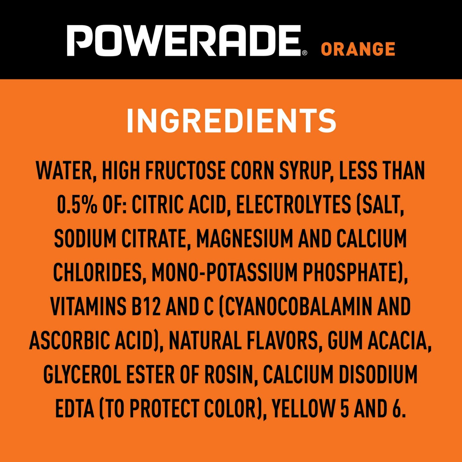 POWERADE Electrolyte Enhanced Orange Sport Drink, 20 fl oz, 8 Count Bottles