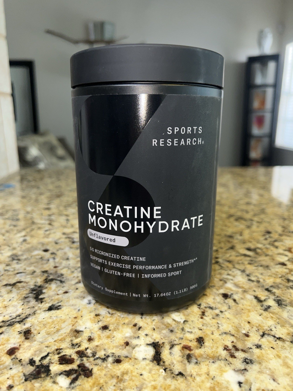 Sports Research Creatine Monohydrate Powder – Unflavored – 17.64oz