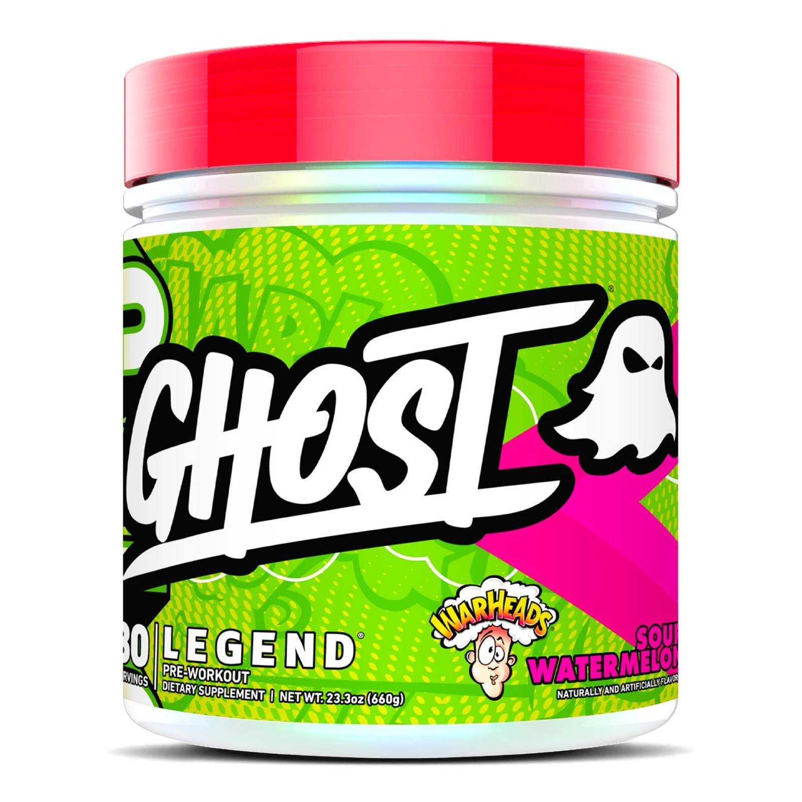 Pre-Workout Powder – Sour Watermelon Flavor, 30 Servings, 300mg Caffeine, Energy