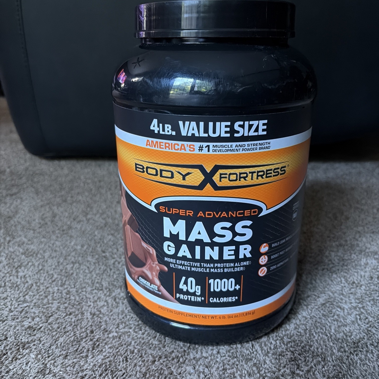 Body Fortress Super Advanced Mass Gainer Chocolate 4 Lb Protein Powder 11/2026