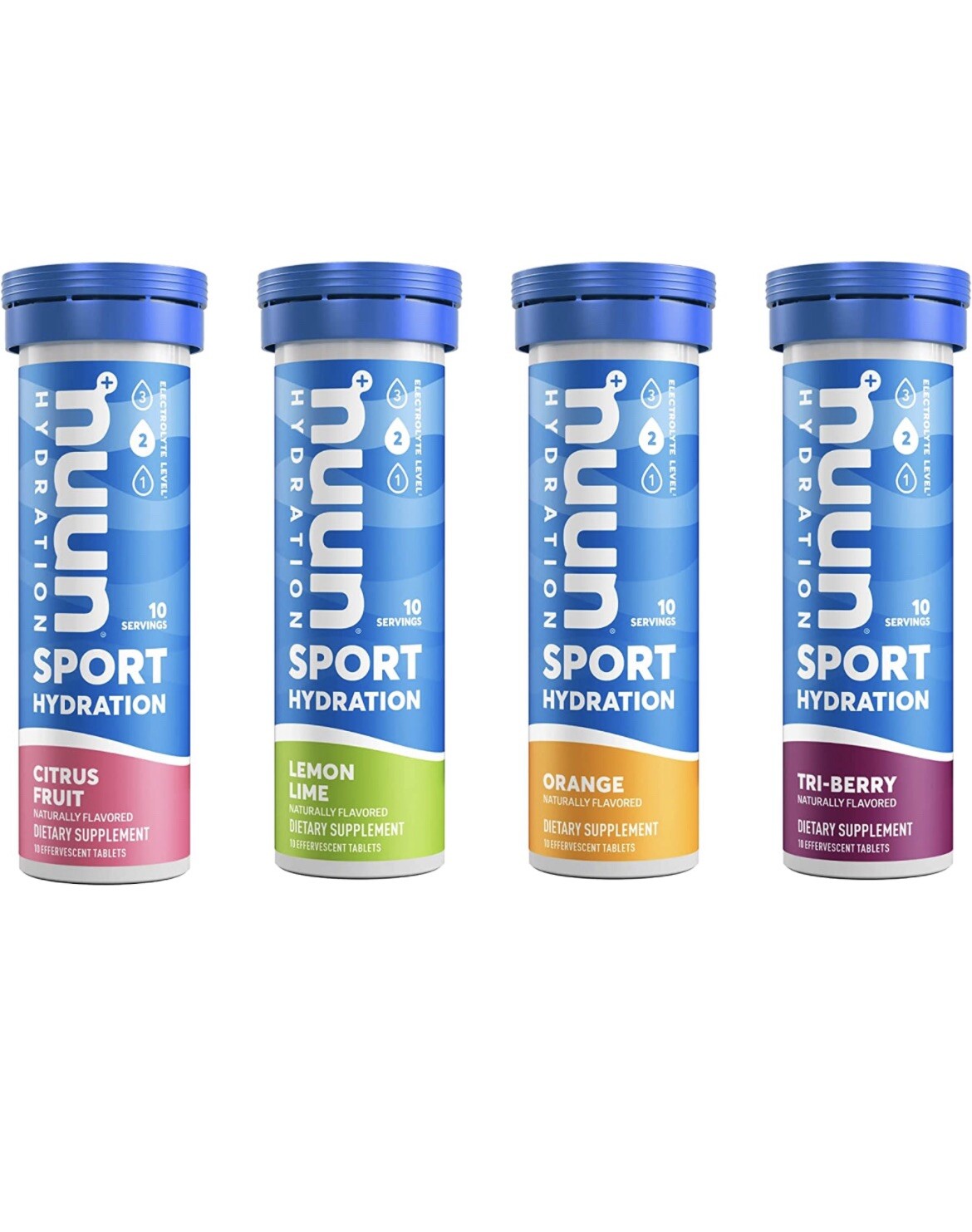 Nuun Sport Electrolyte Drink Citrus Berry Mixed Box 10 Count Pack of 4