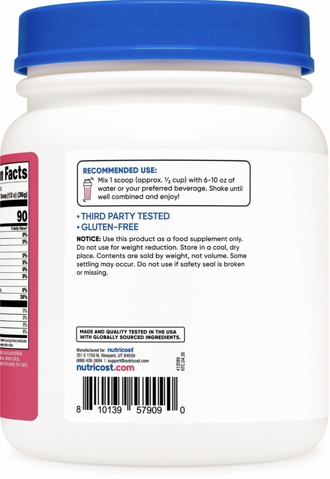 Nutricost Clear Whey Protein Isolate Powder (Strawberry Banana) 1 LB