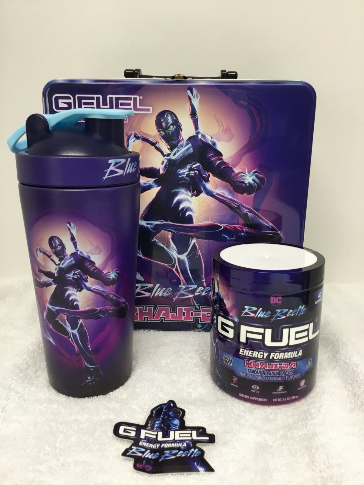 G FUEL – *NEW* Limited Edition Blue Beetle Khaji-Da Collector’s Box