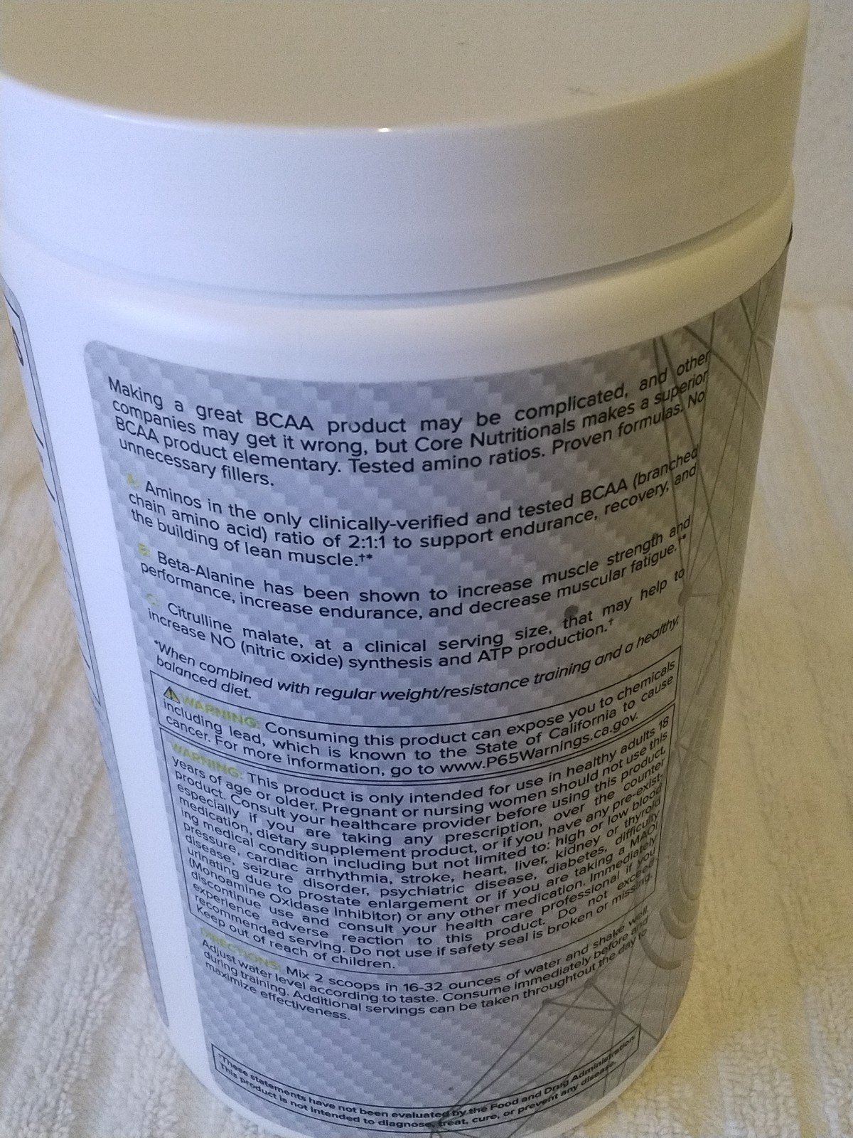 Core Nutritionals Platinum ABC Advanced BCAA Supplement Lemon Drop BBD 06/28