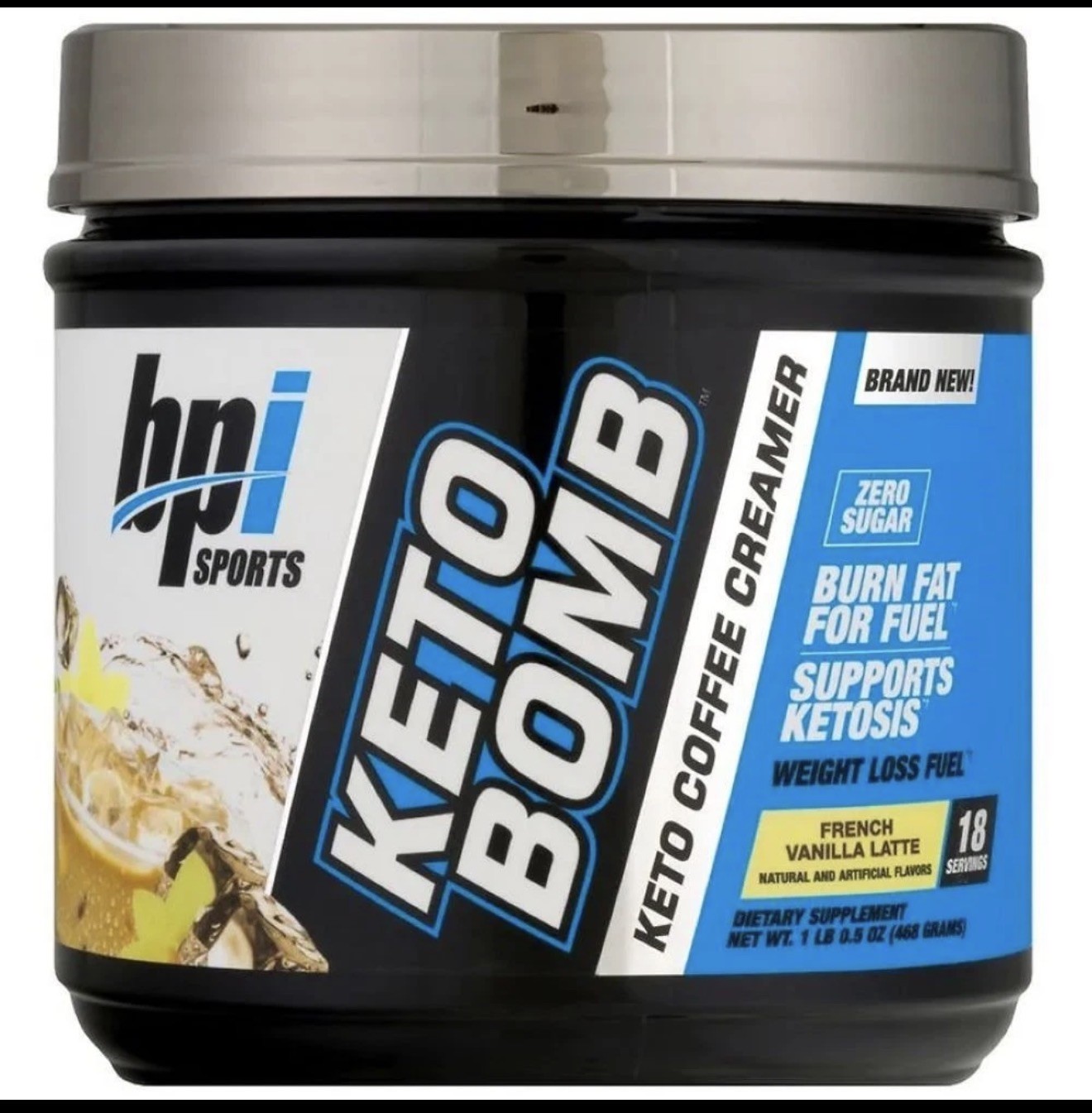 KETO BOMB BPI Sports FRENCH VANILLA LATTE Keto Diet Coffee Creamer 10/25 MCT’s