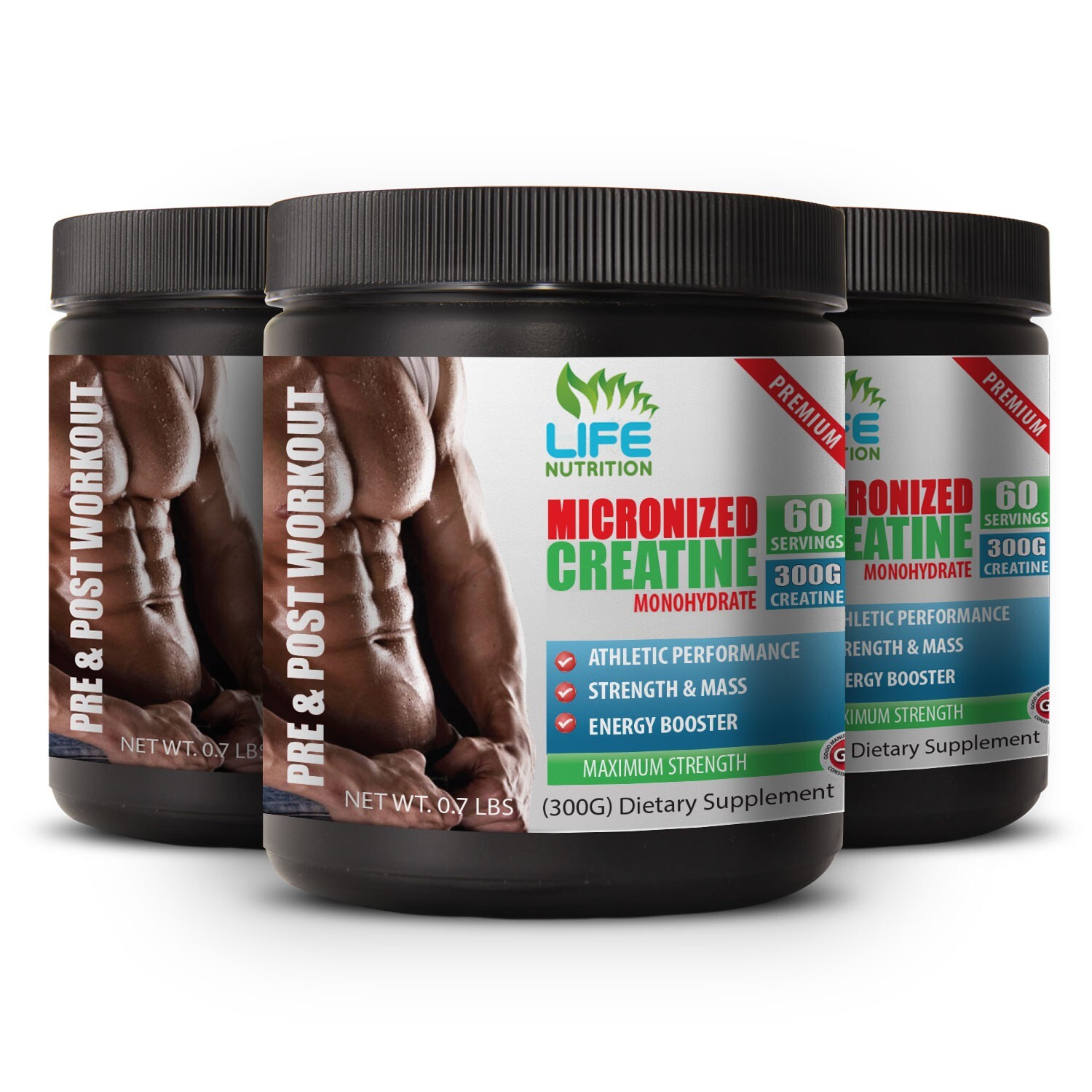 bodybuilding MICRONIZED CREATINE 300G 60 SERVINGS increase endurance 3C