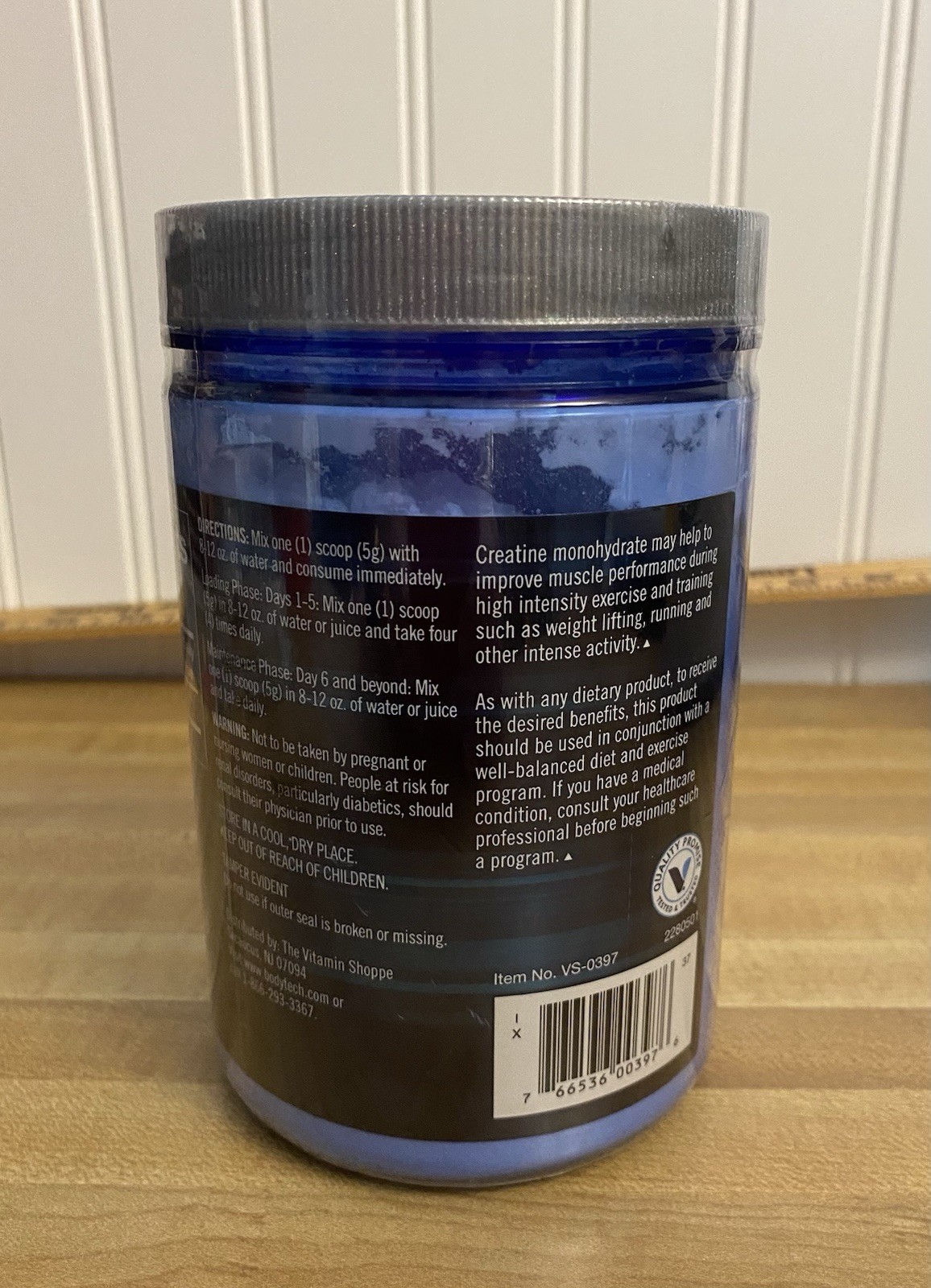 New 1 Jar Of Bodytech 100% Pure Creatine Monohydrate Powder Unflavored 10.58 oz.