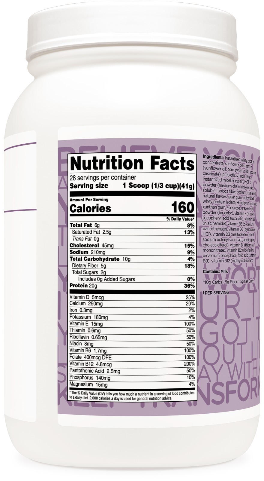 TransformHQ Meal Replacement Shake Powder 28 Servings (Blueberry Cheesecake)