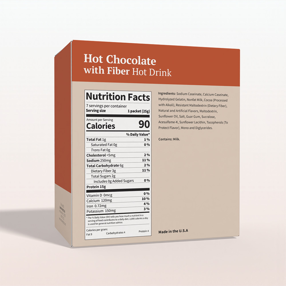 BestMed – Hot Chocolate with Fiber | Ideal Protein Alternative | Low Cal 7/ct