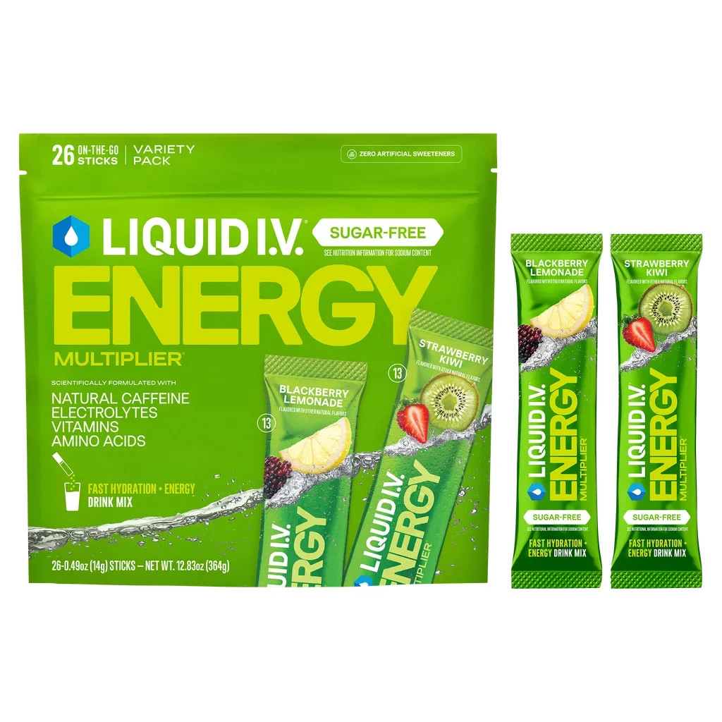 LIQUID IV HYDRATION SUGAR FREE MULTIPLIER ENERGY PACKETS ELECTROLYTES DRINK 26PK