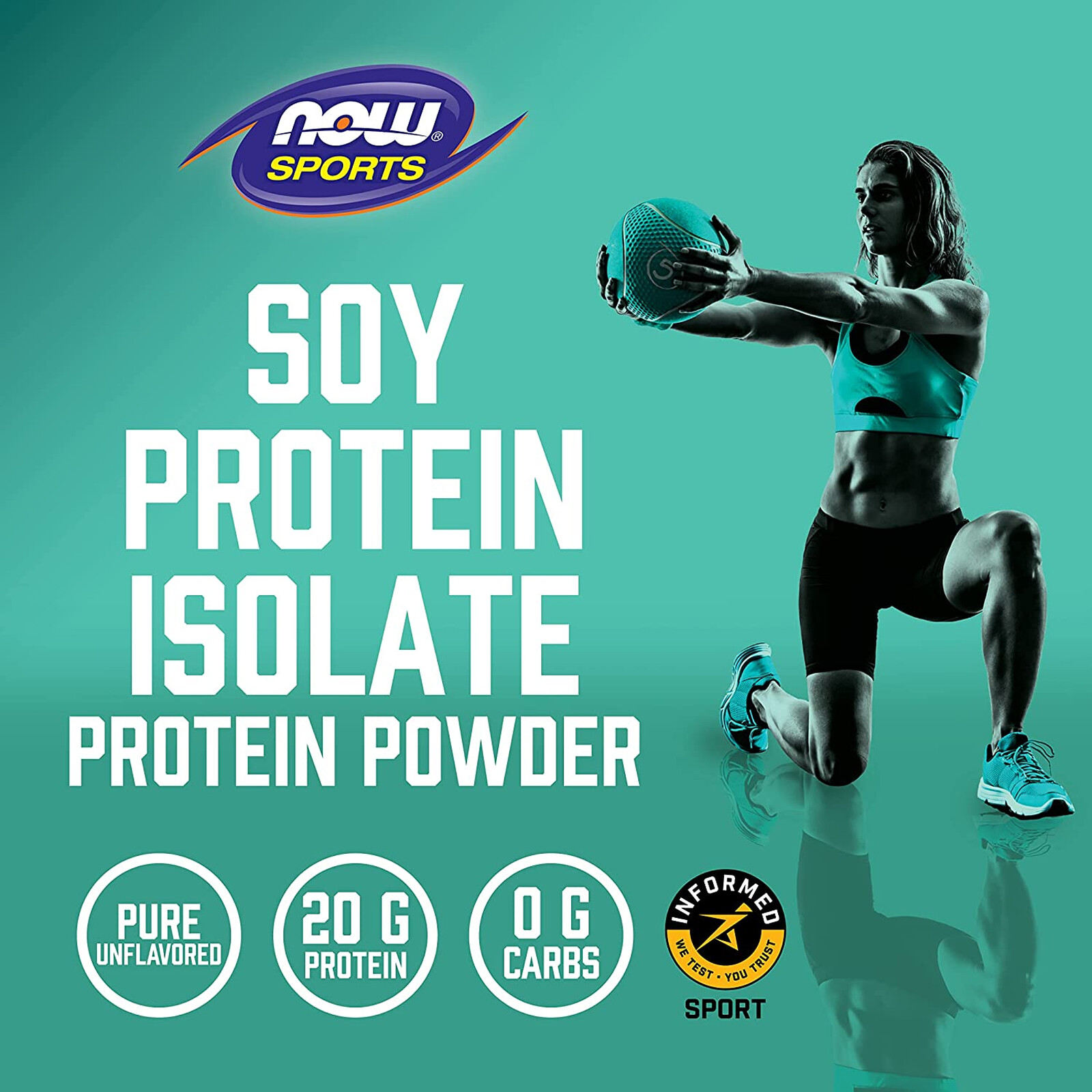 NOW FOODS Soy Protein Isolate Unflavored Powder 2 lbs.