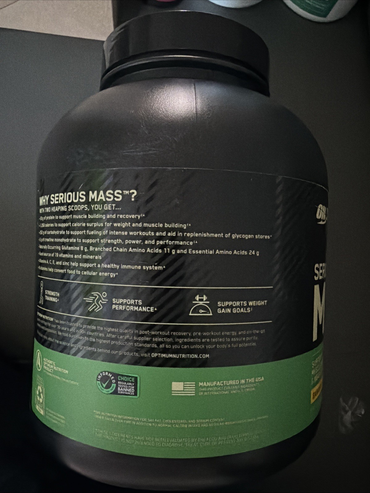 Optimum Nutrition Serious Mass High Protein Muscle BuildingBanana 6 Lbs Exp 8/27