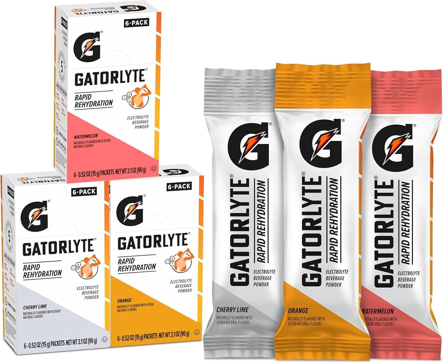 Electrolyte Powder Pack with 5 Electrolytes Lower Sugar 18 Pack, Mixes with W…
