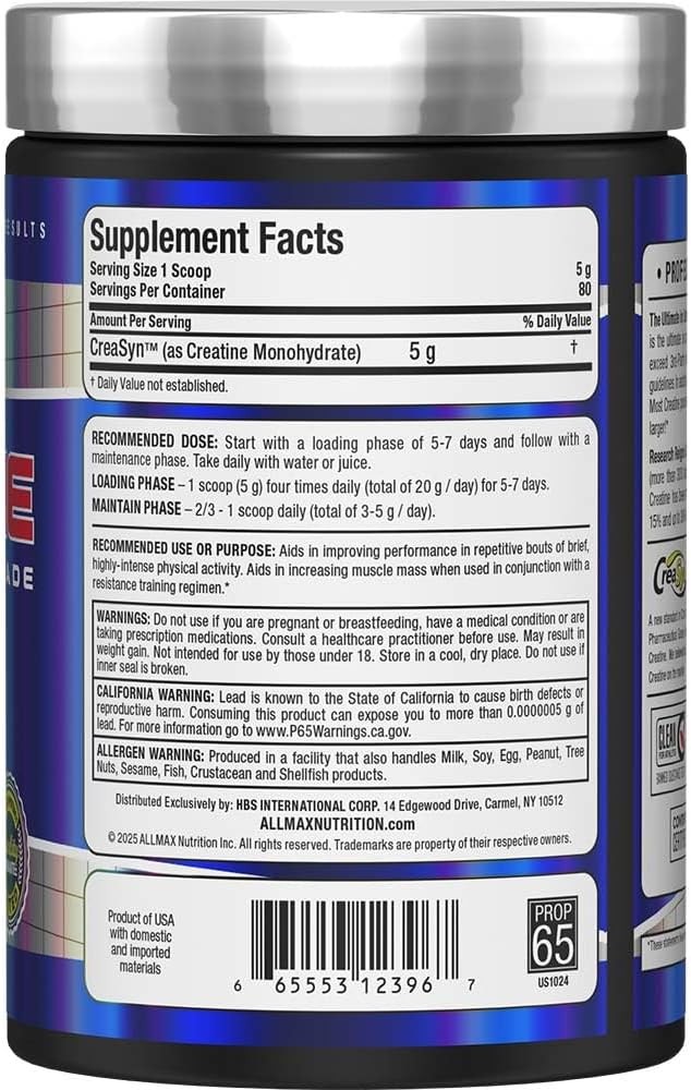 ALLMAX Nutrition – Creatine Monohydrate, Micronized Powder for…