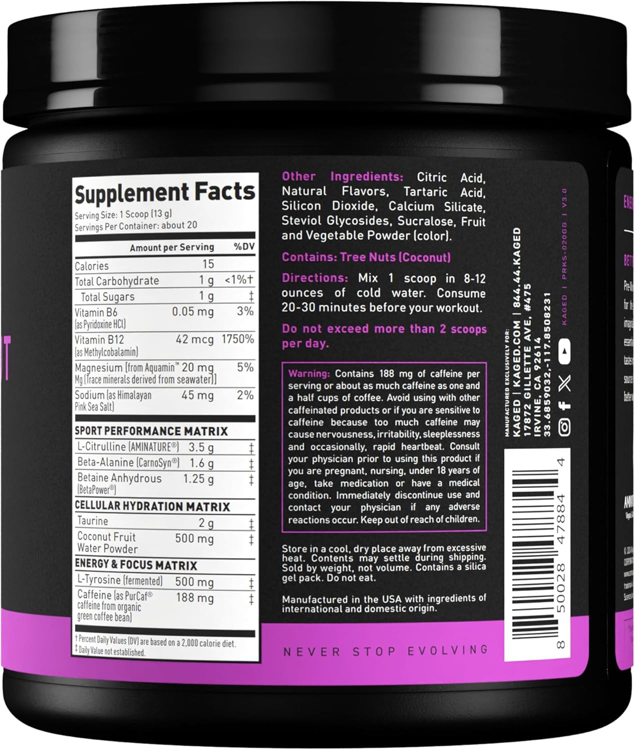 Athletic Pre-Workout Powder | Glacier Grape Energy for Enhanced Endurance