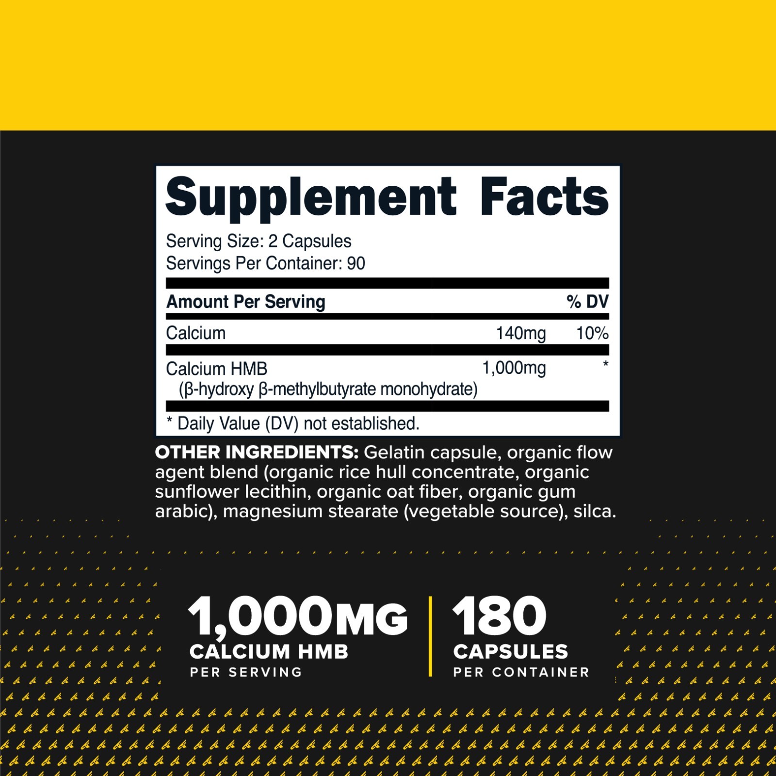 PrimaForce HMB 1000mg, 180 Capsules (500mg Per Capsule)
