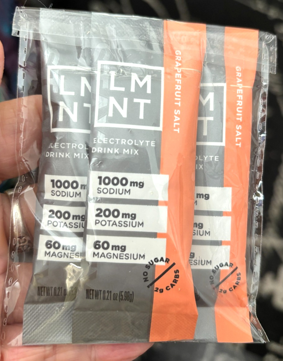 LOT of 3 LMNT ELECTROLYTE Grapefruit Salt HOT or COLD Hydration Drink Packets