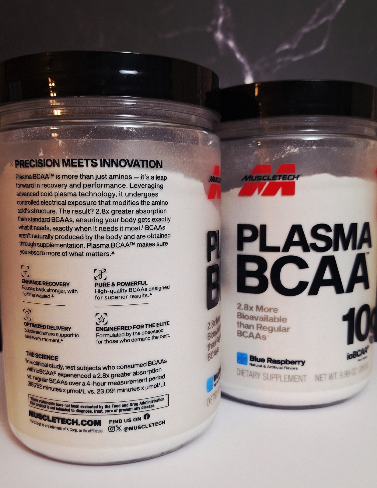 2 Tubs MuscleTech Plasma BCAA, Blue Raz, 30 Serv, Fast Absorption, 05/2028✨️