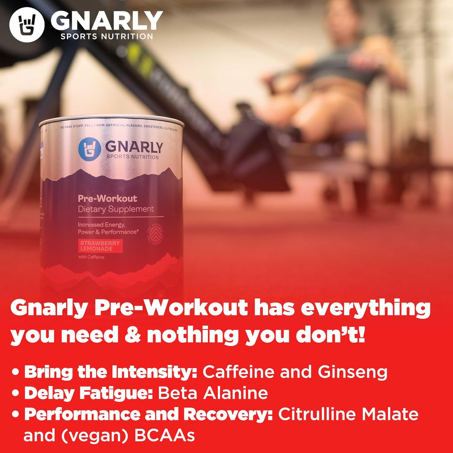 Natural Pre-Workout Powder, Strawberry Lemonade – NSF Sport Certified, Endurance