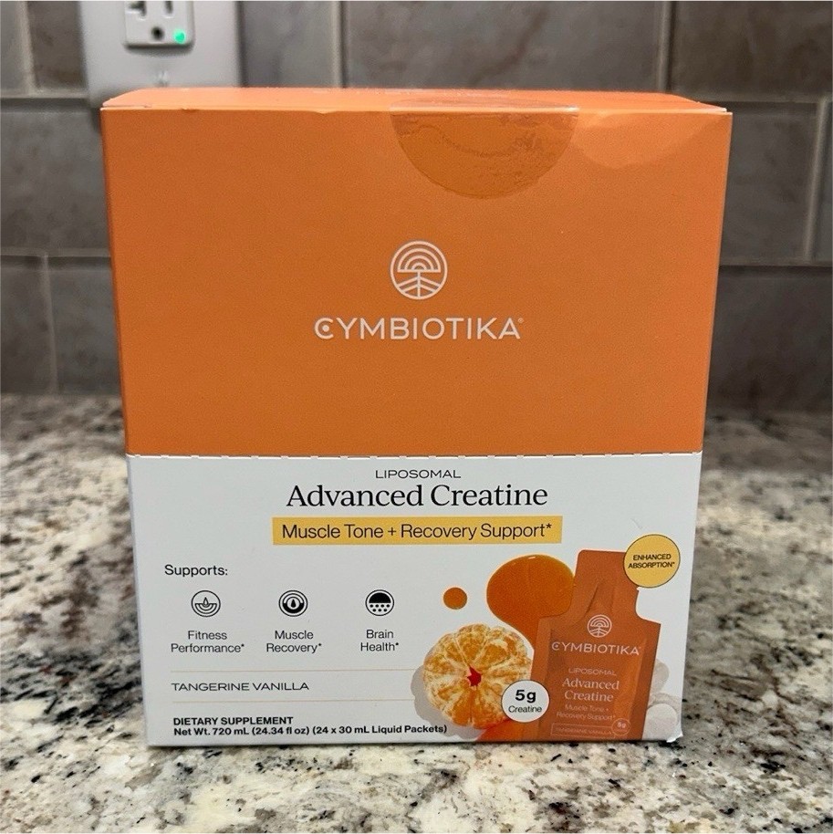 Cymbiotika Liposomal Advanced Creatine Liquid Packets 24 Tangerine Vanilla 720mL