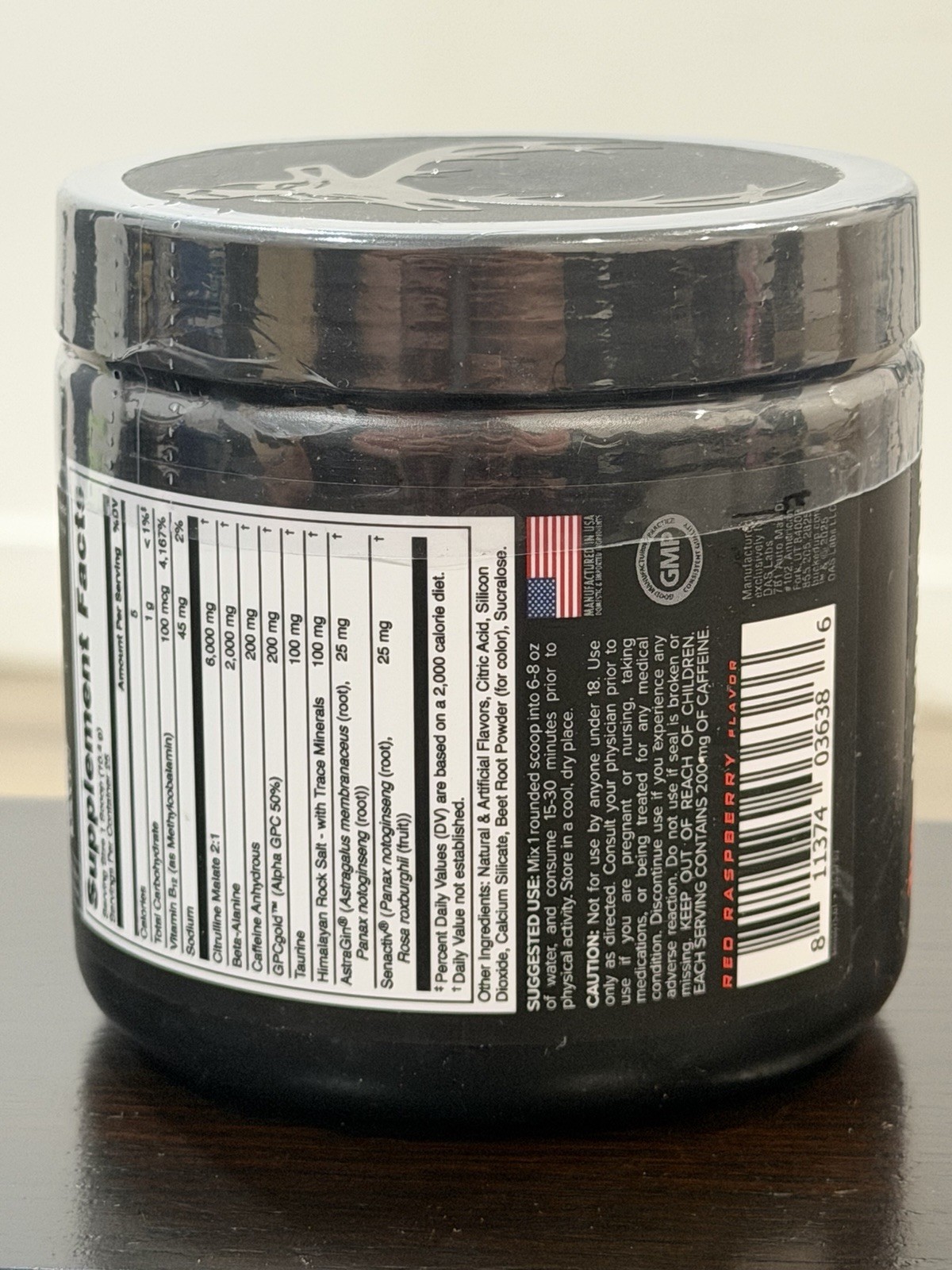 Bucked Up Pre-Workout Powder Blood Raz 9.2oz Citrulline Caffeine exp 10/2027
