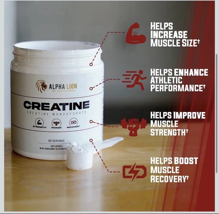 Alpha Lion Creatine Monohydrate Powder 5000mg Per Serving 60 Servings Unflavored