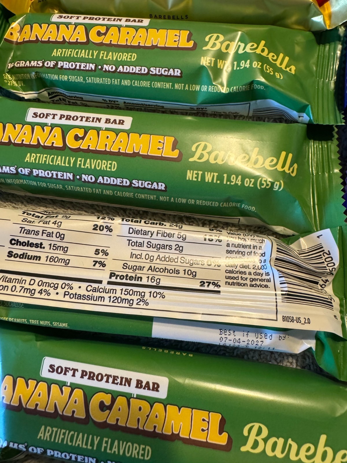 50 Barebells PROTEIN Bar COOKIES Banana BIRTHDAY, Key Lime, MINTY Caramel PEANUT