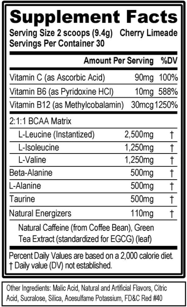 EVL Evlution Nutrition BCAA Energy Amino Acid Pre-Workout Powder – All FLAVORS