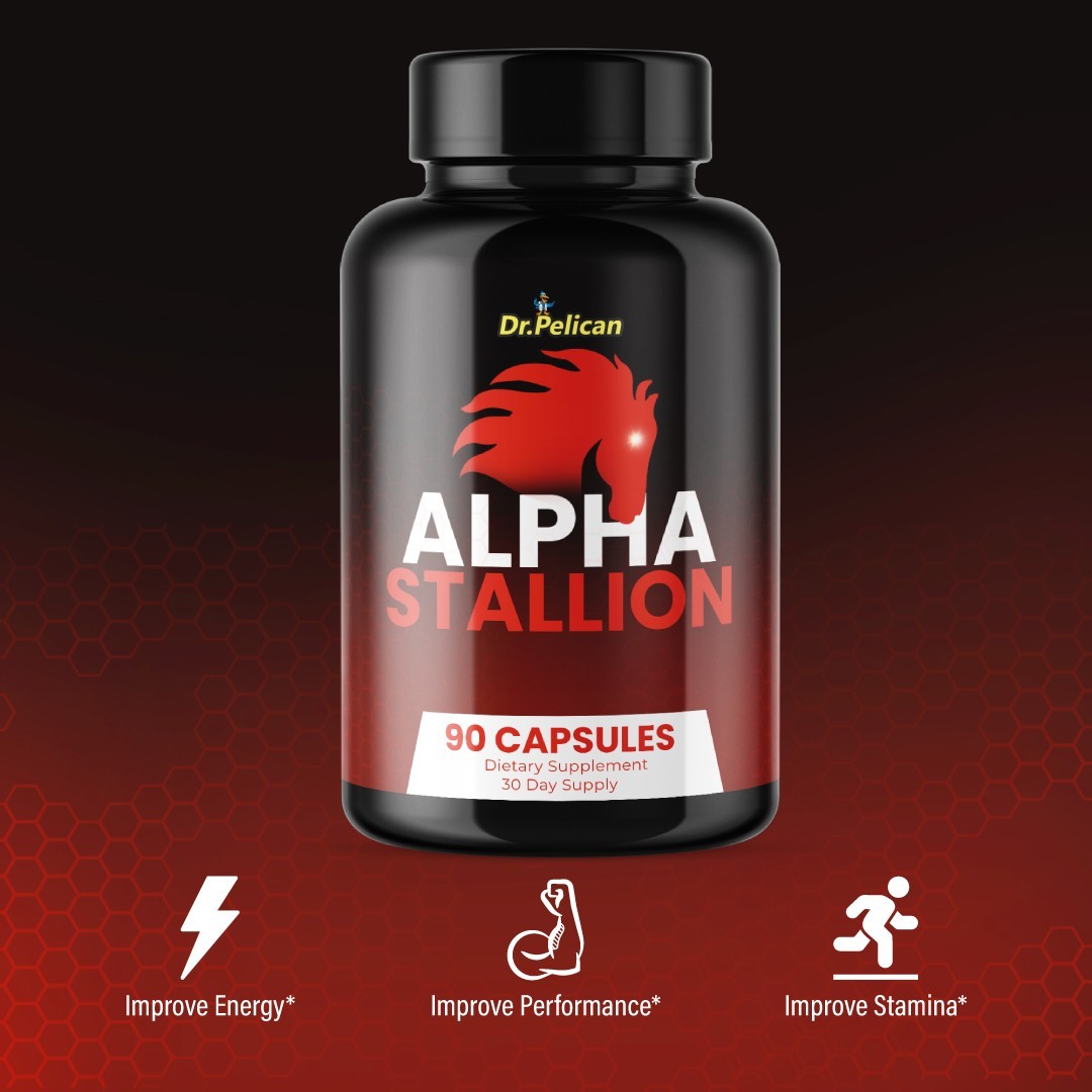 Alpha Stallion- Bodybuilding & Men’s Health Support- 12 Bottles- 1080 Capsules